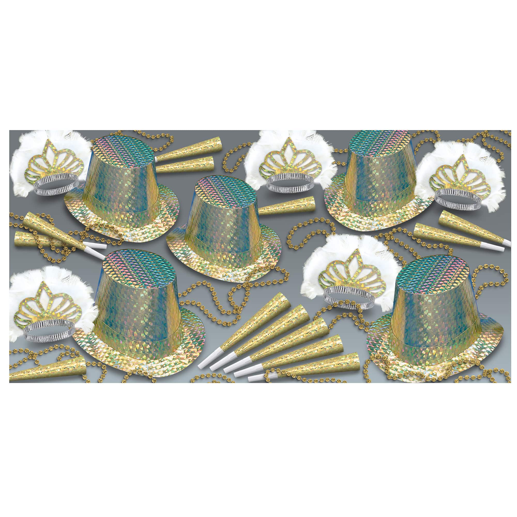 Beistle New Year Topaz Party Favor Kit for 50